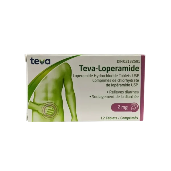 Teva-Loperamide 2mg - 12 Capsules