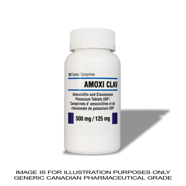 Amoxicillin-Clavulanate 500 mg/125 mg - 100 Tablets